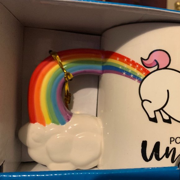 Unicorn Mug, Ceramic Mug, Rainbow Mug, Big Mouth Mug, Big Coffee Mug, 20oz mug - Picture 3 of 6